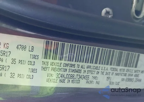 2018 Jeep Compass Trailhawk z USA, uszkodzony, nr VIN 3C4NJDDB8JT343455